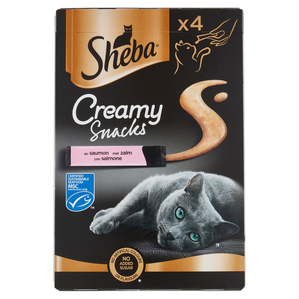 Sheba Creamy Snack con Salmone - Snack per Gatti Sheba Creamy Snack con Salmone - Snack per Gatti